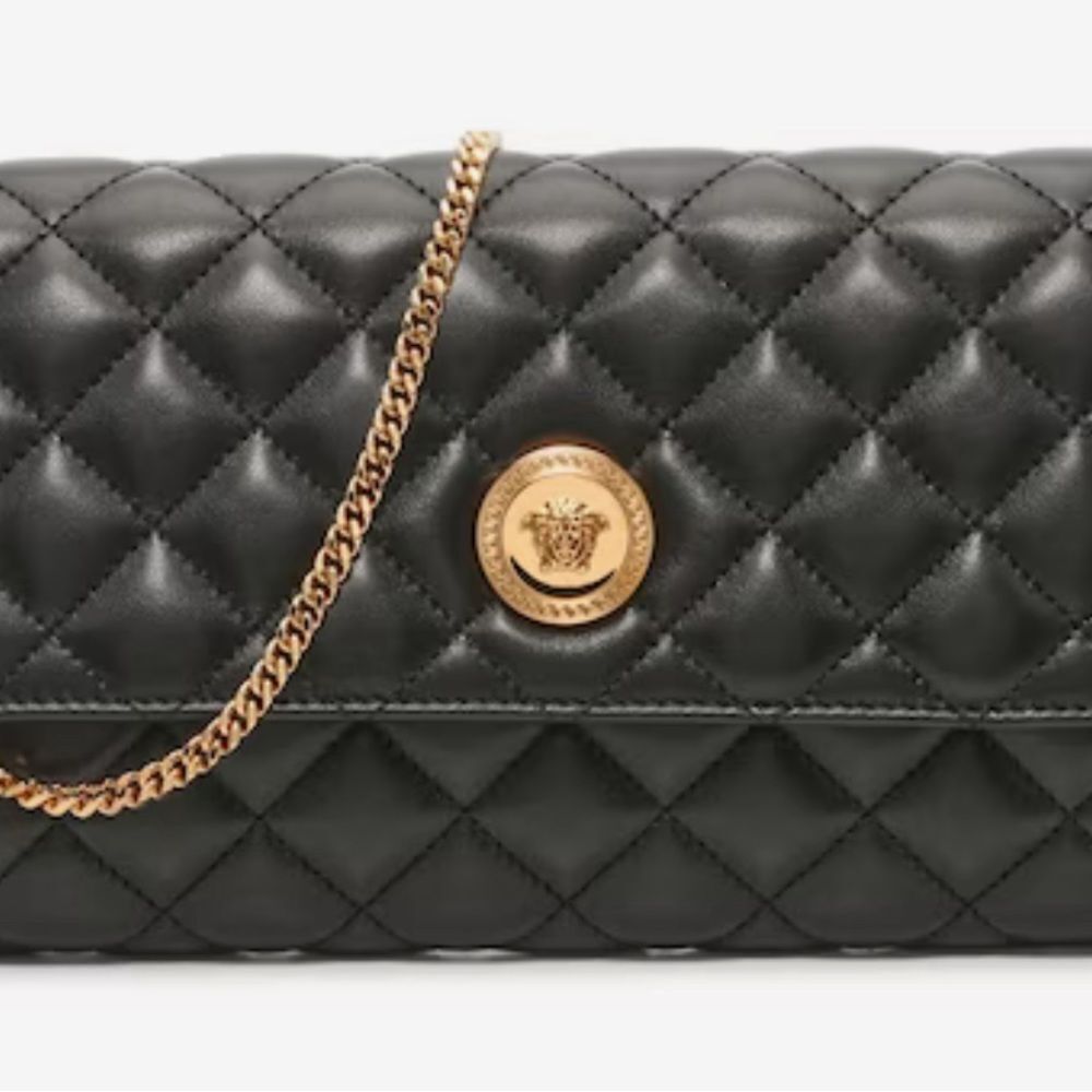 Versace Quilted Leather Clutch BNWT $1,599! Mob Wife Aesthetic